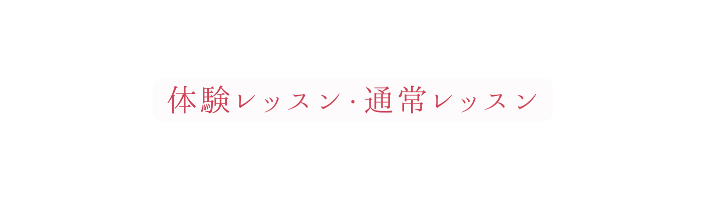 体験レッスン 通常レッスン