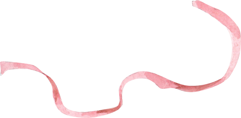 Watercolor of Pink Ribbon Cutout