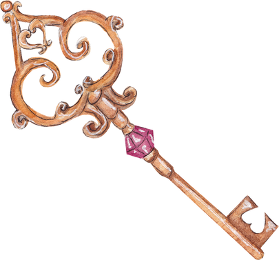 Watercolor Vintage Keys